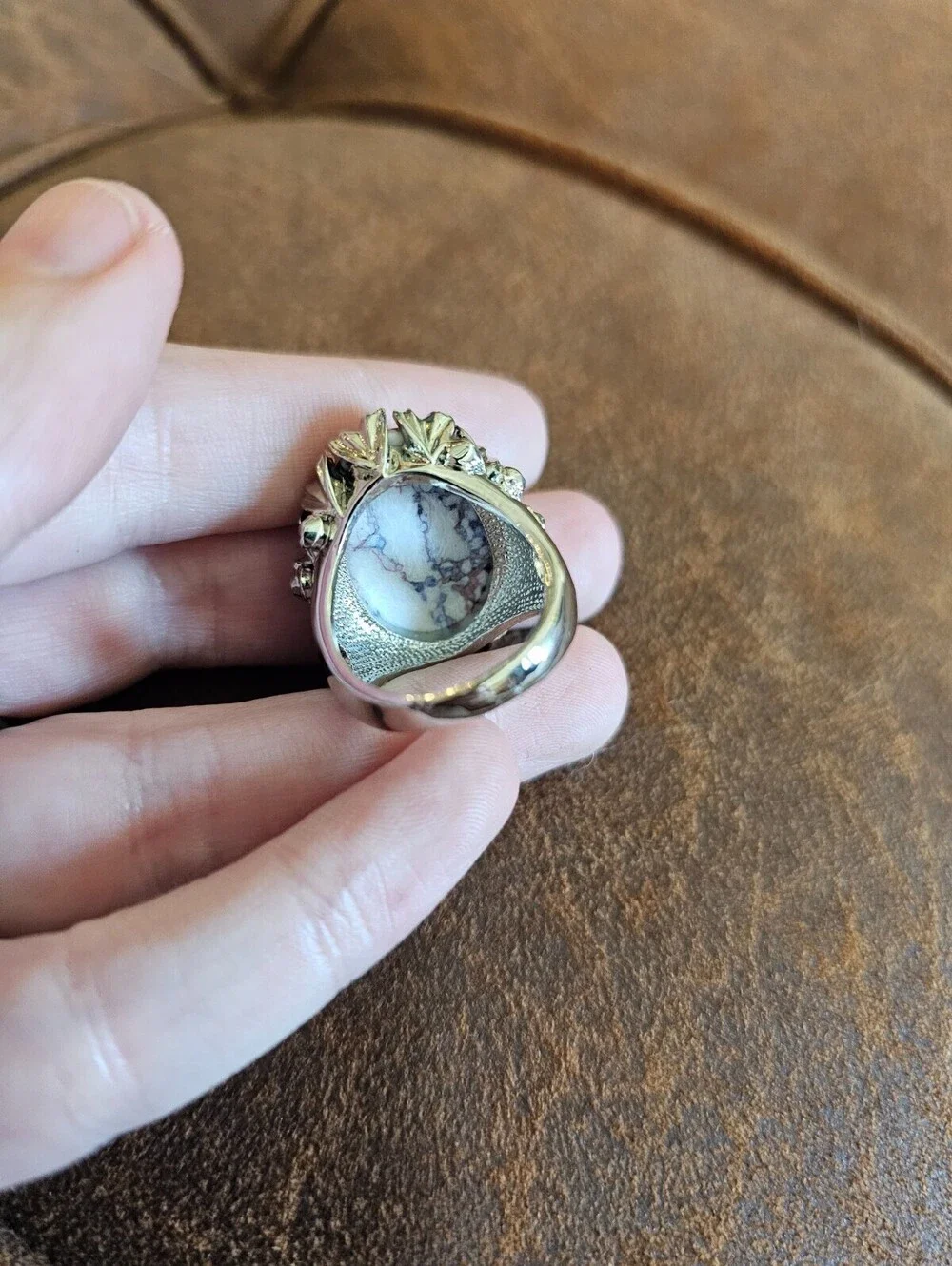 Vintage Mid Century Womens Sz 8 oval cabochon of 